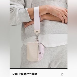 Lululemon dual pouch new with tags. White opal/ Meadowsweet pink